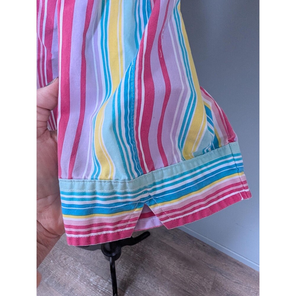 Vintage 80s Candy Stripe Blouse Size Large - Picture 13 of 13